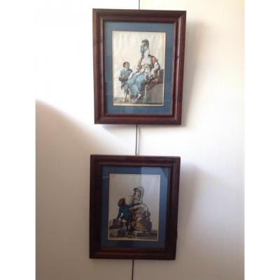 Pair D Watercolor D Early Nineteenth Time